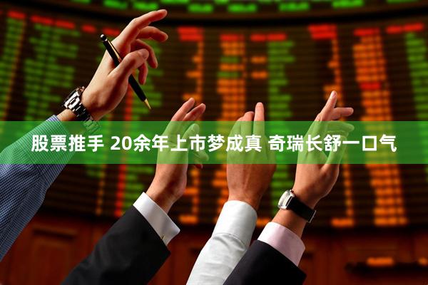 股票推手 20余年上市梦成真 奇瑞长舒一口气