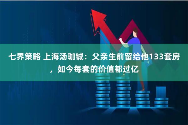 七界策略 上海汤珈铖：父亲生前留给他133套房，如今每套的价值都过亿
